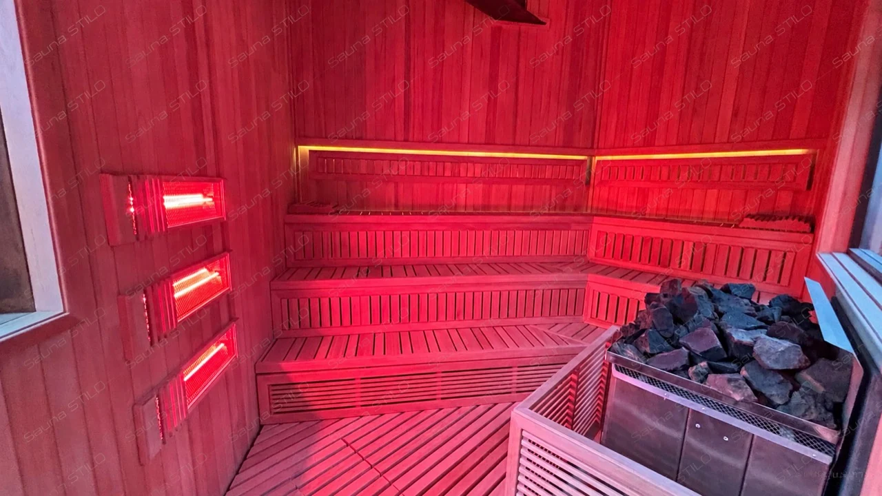 Sistema híbrido del proyecto híbrido de Sauna Stilo en Tepoztlán